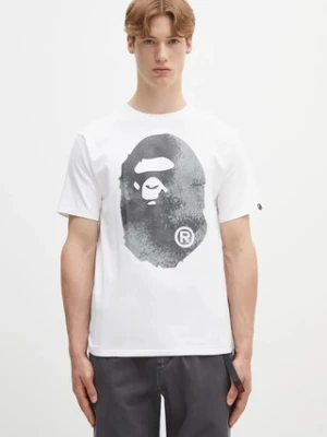 A Bathing Ape t-shirt bawełniany High Tone Bleach Big Ape Head męski kolor biały z nadrukiem 1L30110045
