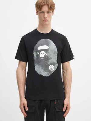 A Bathing Ape t-shirt bawełniany High Tone Bleach Big Ape Head męski kolor czarny z nadrukiem 1L30110045