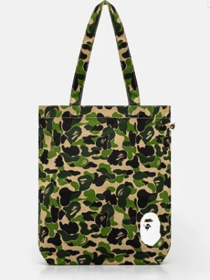 A Bathing Ape torba ABC camo tote bag kolor zielony 1K80189010