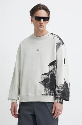 A-COLD-WALL* bluza bawełniana Brushstroke Crewneck męska kolor beżowy z nadrukiem ACWMW184