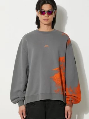 A-COLD-WALL* bluza bawełniana Brushstroke Crewneck męska kolor szary z nadrukiem ACWMW184