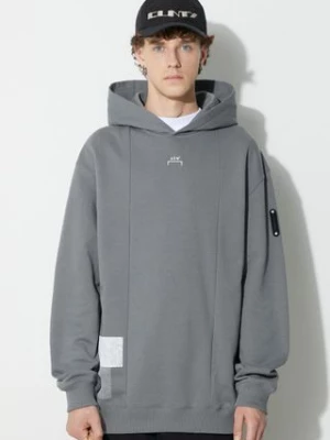 A-COLD-WALL* bluza bawełniana BRUTALIST HOODIE męska kolor zielony z kapturem z nadrukiem ACWMW134A