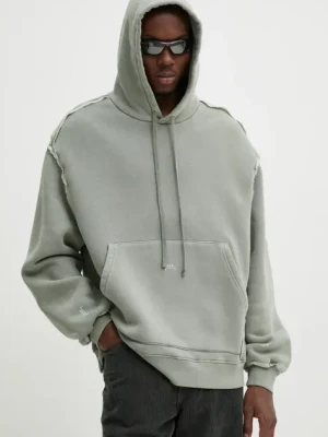 A-COLD-WALL* bluza bawełniana Facade Hoodie męska kolor szary z kapturem gładka ACWMW200