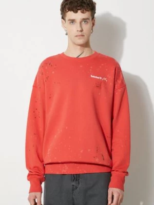 A-COLD-WALL* bluza bawełniana x Timberland męska kolor czerwony wzorzysta A6PGW852-VOLTRED