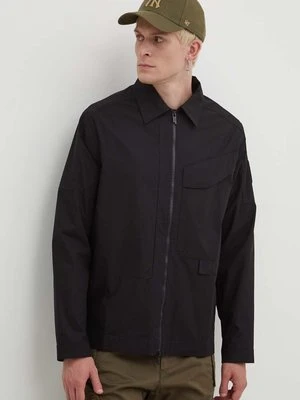 A-COLD-WALL* kurtka bawełniana Zip Overshirt kolor czarny przejściowa oversize ACWMSH138A