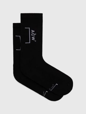 A-COLD-WALL* skarpetki BRACKET SOCK męskie kolor czarny ACWMSK034A