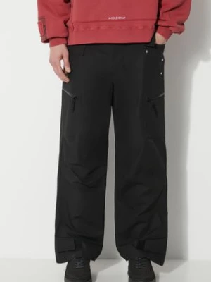 A-COLD-WALL* spodnie bawełniane Static Zip Pant kolor czarny w fasonie cargo ACWMB278C