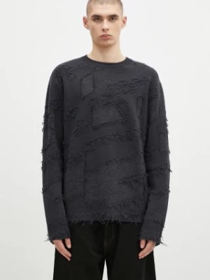 A-COLD-WALL* sweter wełniany Frontage Knit Crewneck męski kolor czarny  ACWMK169