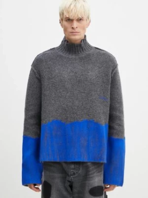 A-COLD-WALL* sweter wełniany Saturate Knit High Neck męski kolor szary ciepły z golferm ACWMK171