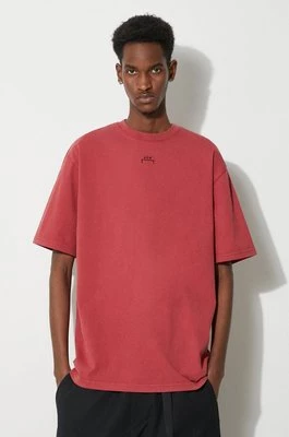 A-COLD-WALL* t-shirt bawełniany Essential T-Shirt męski kolor czerwony z aplikacją ACWMTS177