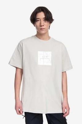 A-COLD-WALL* t-shirt bawełniany Foil Grid SS T-Shirt kolor szary z nadrukiem ACWMTS110-BONE