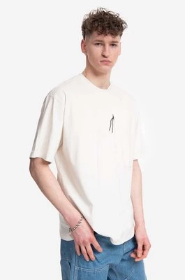 A-COLD-WALL* t-shirt bawełniany Utilty kolor beżowy gładki ACWMTS117-STONE