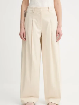 A.L.C. spodnie Ryder damskie kolor beżowy szerokie high waist 2PANT01145