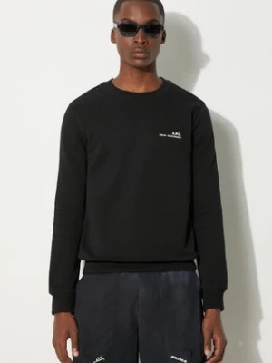 A.P.C. bluza bawełniana Bluza A.P.C. Sweat Item męska kolor czarny gładka COEAS.H27608-DARKNAVY