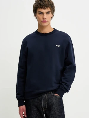 A.P.C. bluza bawełniana Boxy Petit Vpc granatowy