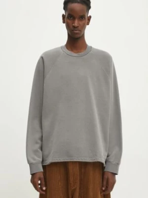 A.P.C. bluza bawełniana Kick Out kolor szary gładka COHBT-M27954