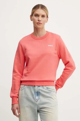 A.P.C. bluza bawełniana sweat boxy petit vpc damska kolor pomarańczowy gładka COHBR.F27918