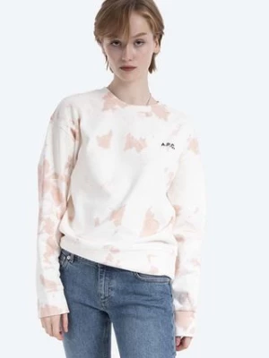 Zdjęcie produktu A.P.C. bluza bawełniana Sweat Roma damska kolor beżowy wzorzysta COEJO.F27636-ROSE