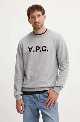 A.P.C. bluza bawełniana sweat standard grand vpc GOTS kolor szary COHBN.M27907