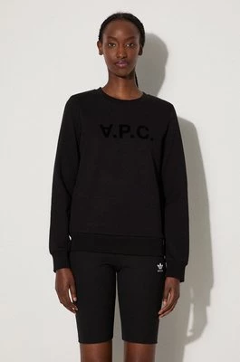 A.P.C. bluza bawełniana Sweat Viva damska kolor czarny