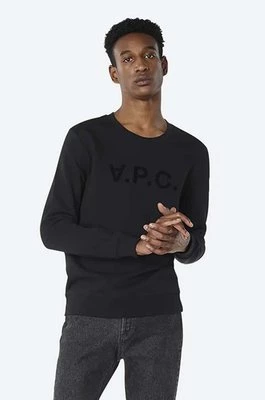 A.P.C. bluza bawełniana Sweat Vpc męska kolor czarny z aplikacją COECQ.H27378-DARKNAVY