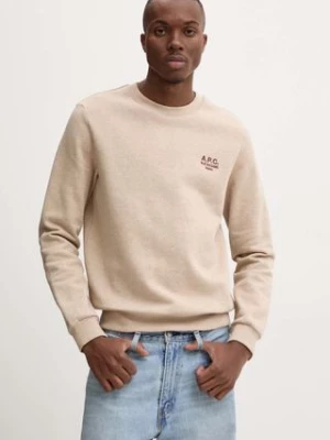 A.P.C. bluza standard rue madame GOTS kolor beżowy z aplikacją COHBV.M27913