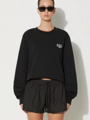 A.P.C. bluza standard rue madame GOTS kolor czarny z aplikacją COHBV.M27913
