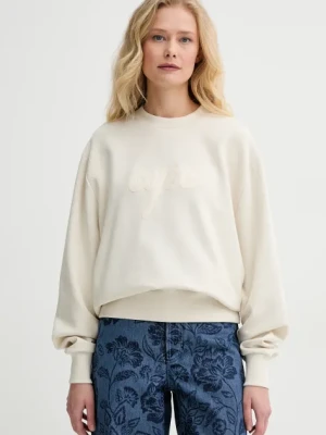 A.P.C. bluza sweat ethan - GOTS damska kolor beżowy gładka COHGT.M27975