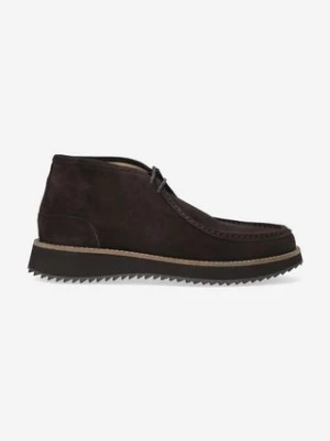 A.P.C. buty zamszowe Boots Jeremie Haute męskie kolor brązowy PXBQB.H53263-MARRON