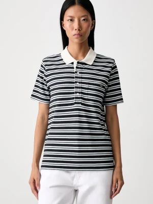 A.P.C. courtes rayee GOTS polo bawełniane damskie