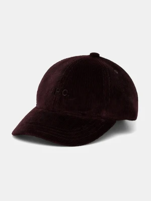 A.P.C. czapka z daszkiem bawełniana casquette charlie kolor brązowy COHHO.M24069