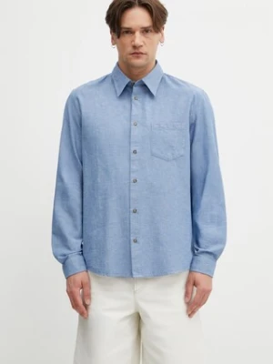 A.P.C. En Lin koszula męska z bawełną