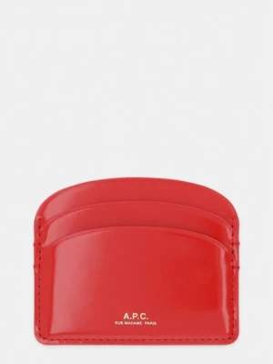 A.P.C. etui na karty damskie skórzane PORTE-CARTES DEMI-LUNE