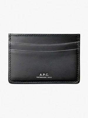 A.P.C. etui na karty skórzane Cartes Andre kolor czarny PXAWV.H63028-BLACK