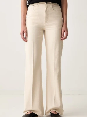 A.P.C. jeansy straight damskie beżowy