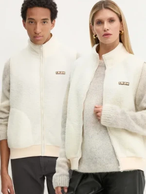 A.P.C. kamizelka blouson sequoia kolor beżowy z aplikacją PSAKA.M02983