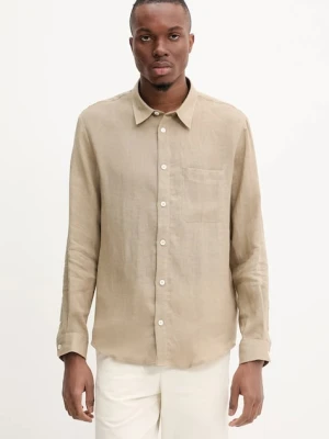 A.P.C. koszula A.P.C. Chemise Cassel LIAEK-H12545 BLACK zielony