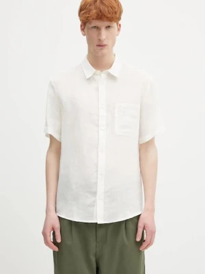 A.P.C. koszula lniana chemisette bellini logo