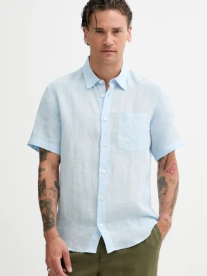 A.P.C. koszula lniana chemisette bellini logo