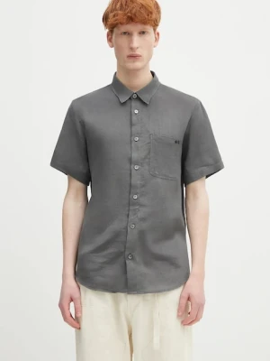 A.P.C. koszula lniana chemisette bellini logo