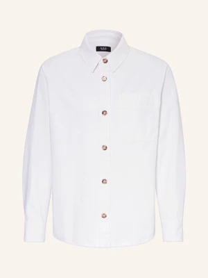 A.P.C. Koszula Relaxed Fit weiss KREMOWY