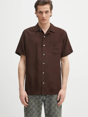 A.P.C. koszula z domieszką lnu chemisette roy