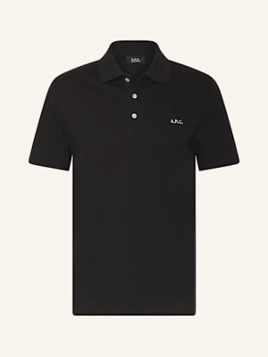 A.P.C. Koszulka Polo Z Piki Carter schwarz