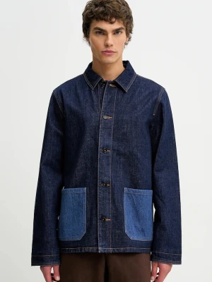 A.P.C. kurtka jeansowa Veste Anthonin granatowy