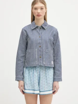 A.P.C. kurtka jeansowa Veste Frida kolor granatowy przejściowa COHHG.F32006