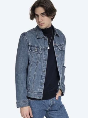 A.P.C. kurtka jeansowa Veste Jean Us męska kolor granatowy przejściowa COZZK.H02223-INDIGO