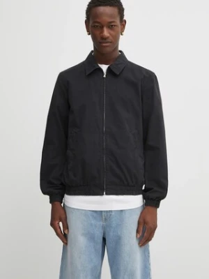 A.P.C. kurtka koszulowa bawełniana Blouson Gilbert kolor czarny przejściowa COHKU.M32018