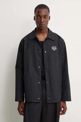 A.P.C. kurtka koszulowa blouson regis kolor czarny przejściowa oversize PSAJB.H02960