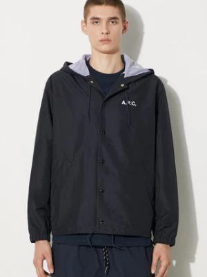 A.P.C. kurtka męska kolor granatowy przejściowa PSAHP.H02808-DARKNAVY