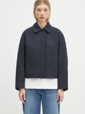 A.P.C. kurtka Veste Bianca kolor granatowy przejściowa COGXT.F32005